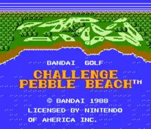 Image n° 1 - titles : Bandai Golf - Challenge Pebble Beach